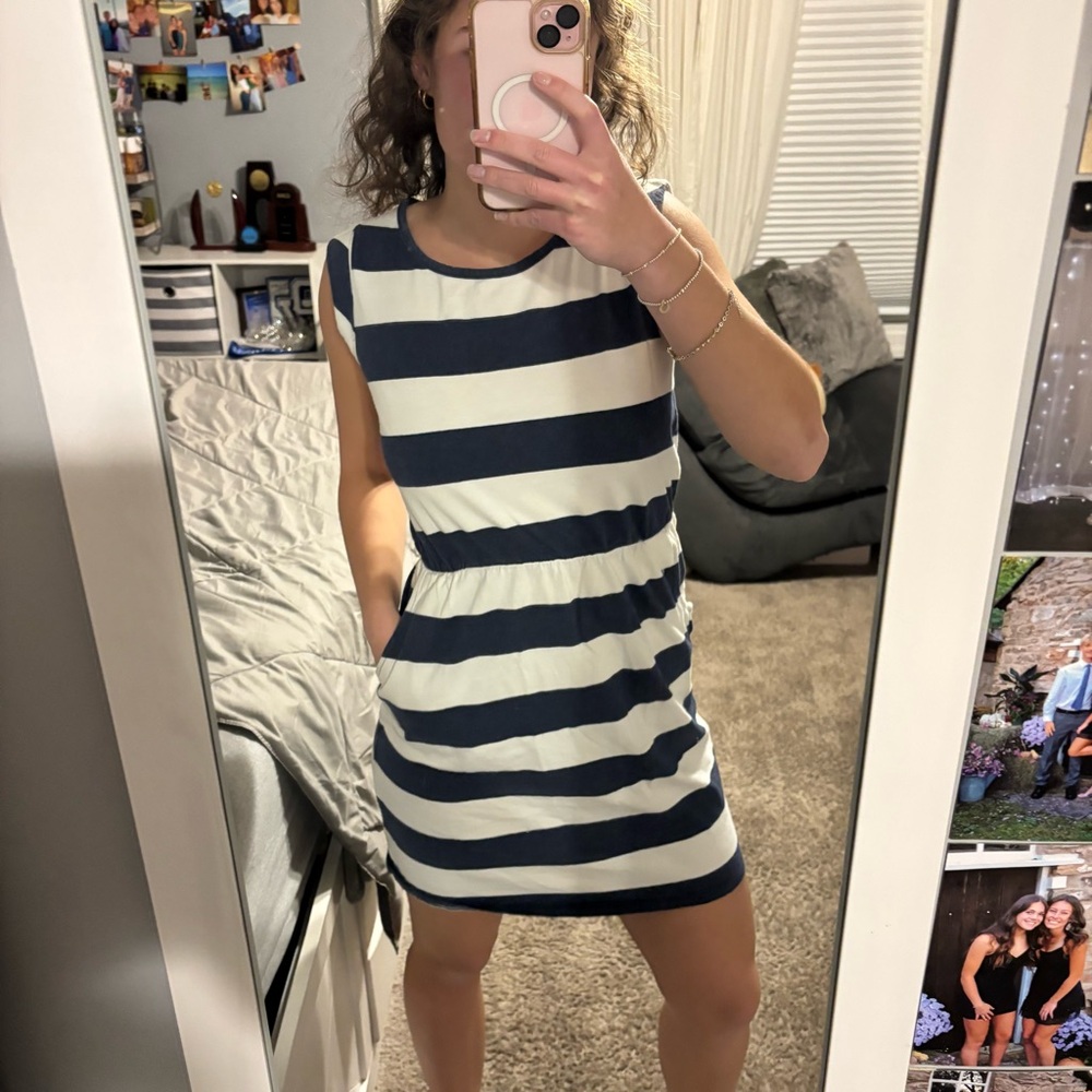 Boden Striped Dress with Pockets
